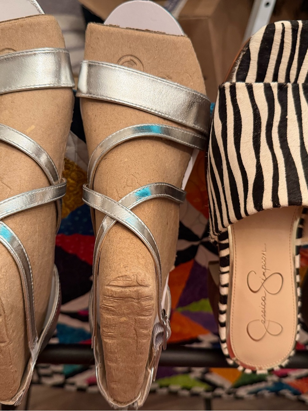 GET 3 Jessica Simpson shoes and Silver Strap-y Sandals and recovery shoes
